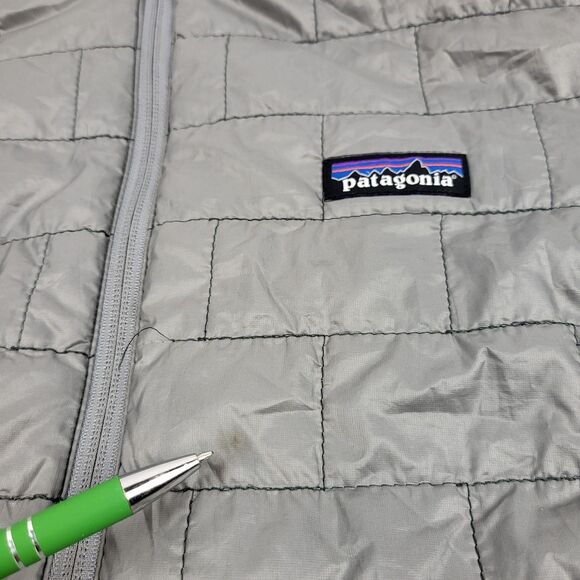 PATAGONIA Women Nano Puff Jacket Gray Primaloft 84216 Insulated Outdoors M READ - Picture 7 of 16